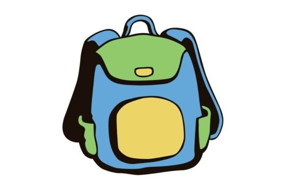 Blue Green Schoolbag