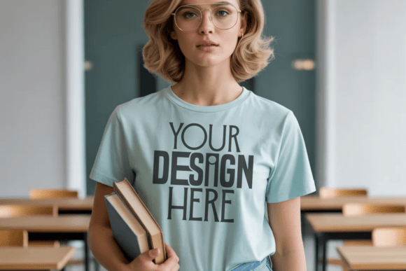 Chalky Mint Comfort Colors 1717 Teacher: A Mockup for Authentic Educator Branding
