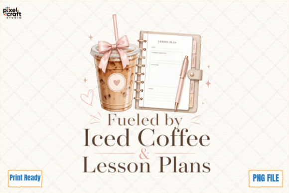 Fueled by Iced Coffee and Lesson PNG
