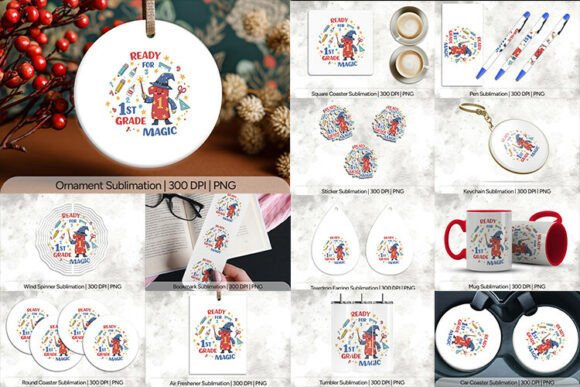 Ready for 1st Grade Magic PNG Design