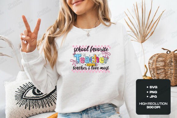 School Favorite Teacher SVG PNG Art