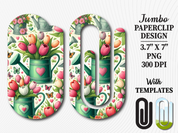 Spring Tulip Garden Jumbo Paperclip