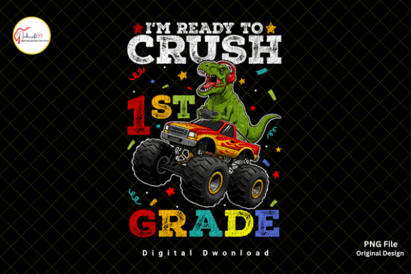 Strategic Application of 1st Grade Dinosaur Monster Truck PNG for Back-to-School Branding and Engagement