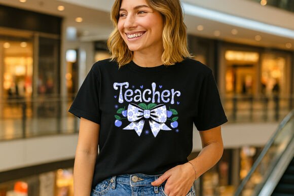 The Rise of the Coquette Aesthetic in Educational Design: Leveraging Blue Bow Teacher PNG for Professional Branding