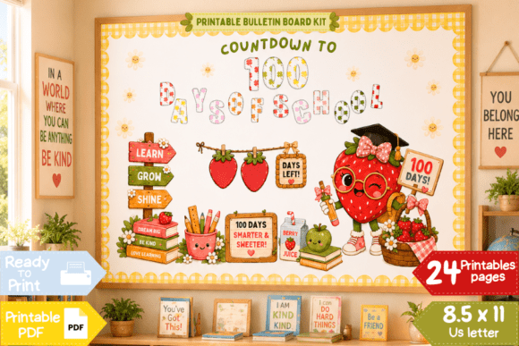 Transforming the Classroom: Why a Strawberry-Themed 100th Day of School Bulletin Board Is a Teacher’s Best Friend