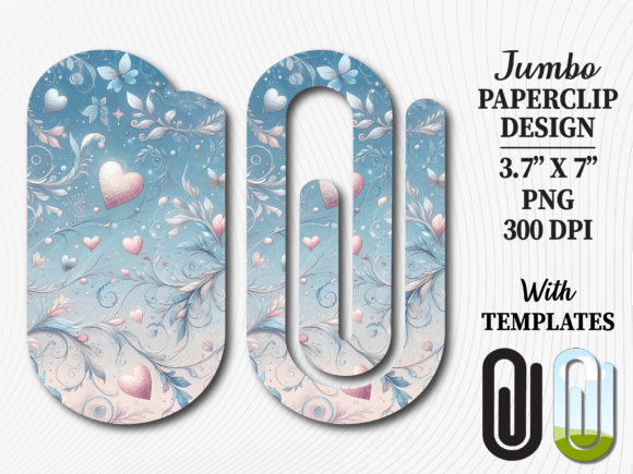 Winter Pastel Sparkle Jumbo Paperclip
